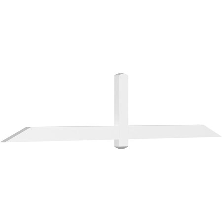 Ekena Millwork Eugene Architectural Grade PVC Gable Bracket, 96"W x 20"H x 2"D x 4"F, 5/12 Pitch GBP096X20X0204EUG00